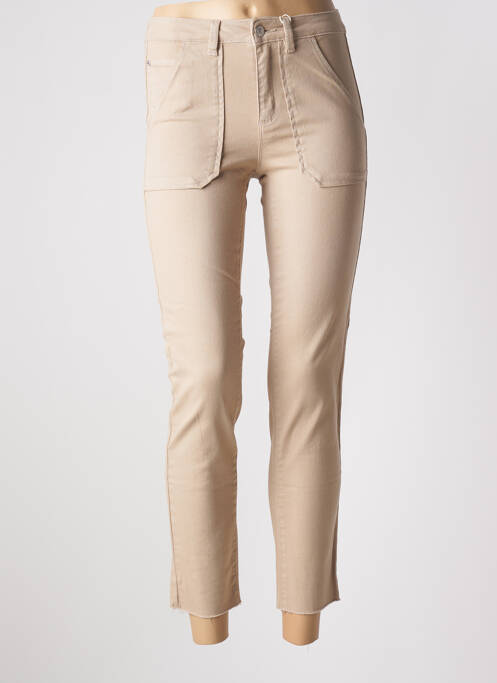 Pantalon 7/8 beige C'EST BEAU LA VIE pour femme