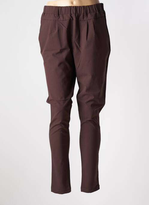 Pantalon slim marron KAFFE pour femme