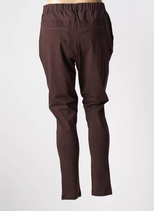 Pantalon slim marron KAFFE pour femme