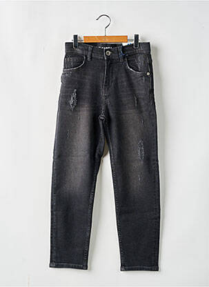 Jeans coupe droite stretch taille ajustable noir GARCIA fille