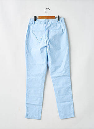 Pantalon chino tissage popeline taille normale bleu KAFFE femme