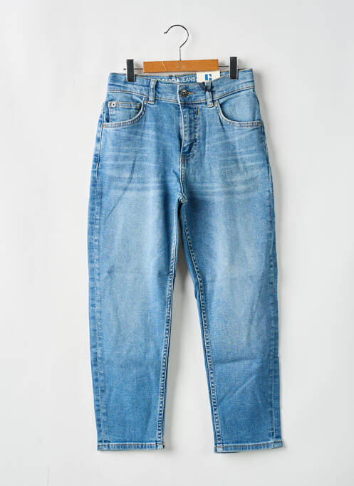 Jeans coupe droite stretch taille ajustable bleu GARCIA fille