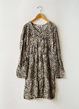Robe mi-longue coupe évasée manches longues noir GARCIA fille