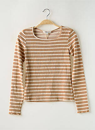 T-shirt coupe cintrée manches longues beige GARCIA fille