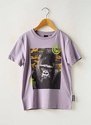 T-shirt stretch manches courtes violet LE TEMPS DES CERISES garcon