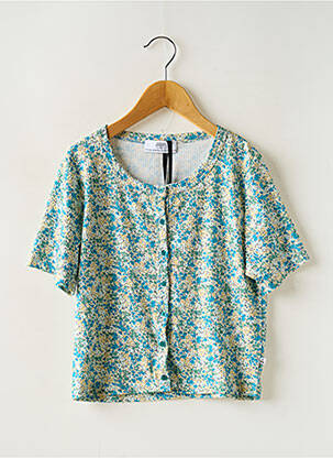 Gilet manches courtes stretch vert LE TEMPS DES CERISES fille