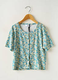 Gilet manches courtes stretch vert LE TEMPS DES CERISES fille
