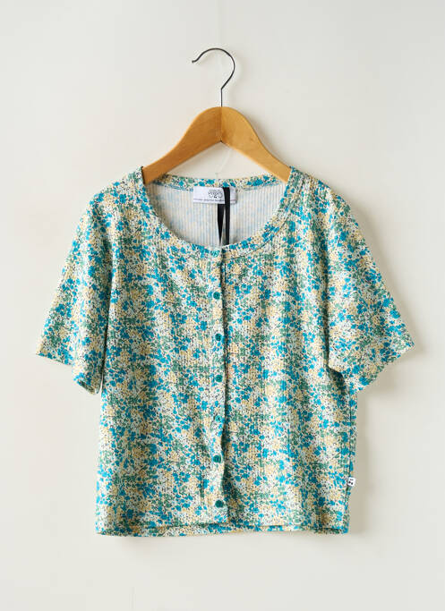 Gilet manches courtes vert LE TEMPS DES CERISES pour fille