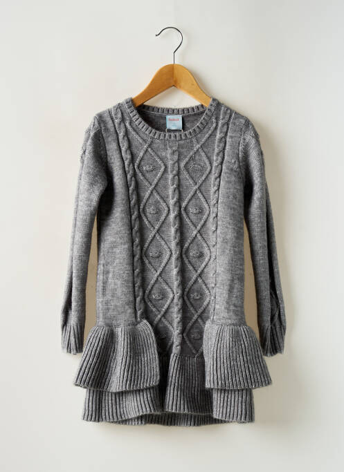 Robe mi-longue gris BOBOLI pour fille