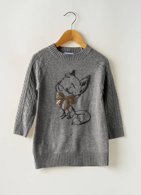 Robe pull gris MAYORAL pour fille