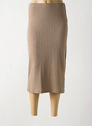 Jupe longue taille élastique beige CREAM femme