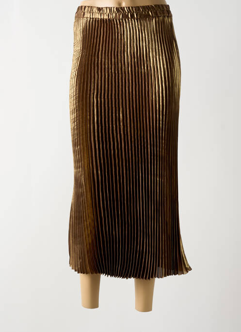 Jupe longue taille haute or CREAM femme