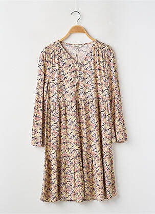 Robe mi-longue coupe évasée manches 3/4 jaune GARCIA fille