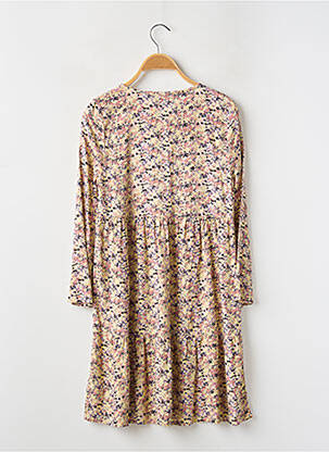 Robe mi-longue coupe évasée manches 3/4 jaune GARCIA fille