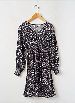 Robe mi-longue manches longues noir GARCIA fille