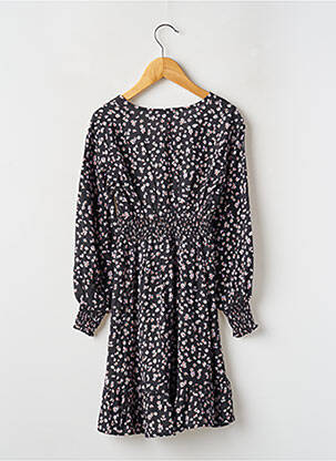 Robe mi-longue manches longues noir GARCIA fille