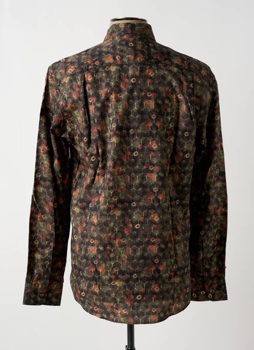 Chemise manches longues vert DELAHAYE pour homme