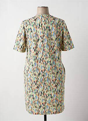 Robe mi-longue imprimé fantaisie manches courtes vert GARCIA femme