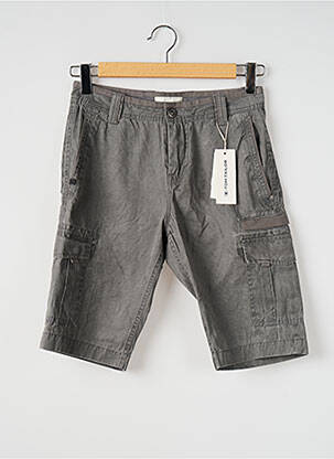 Bermuda tissage popeline taille normale gris TOM TAILOR homme