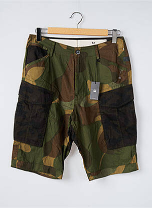 Pantacourt tissage popeline taille normale vert G STAR homme