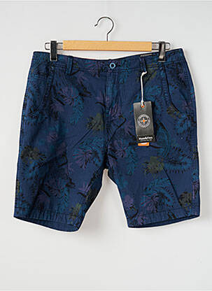 Bermuda tissage popeline taille normale bleu HAZE&FINN homme