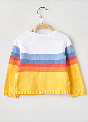 Gilet manches longues maille tricot jaune BOBOLI fille