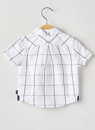Chemise manches courtes imprimé carreaux blanc BOBOLI garçon