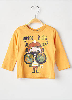 T-shirt manches longues manches longues jaune BOBOLI garçon