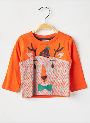 T-shirt manches longues manches longues orange BOBOLI garçon