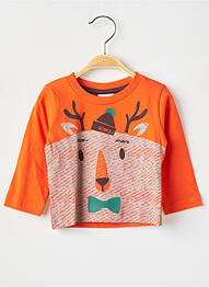 T-shirt manches longues manches longues orange BOBOLI garcon