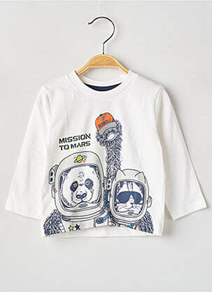 T-shirt manches longues manches longues blanc BOBOLI garçon