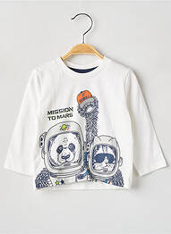 T-shirt manches longues manches longues blanc BOBOLI garcon