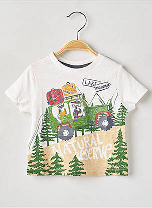 T-shirt stretch manches courtes beige BOBOLI garçon
