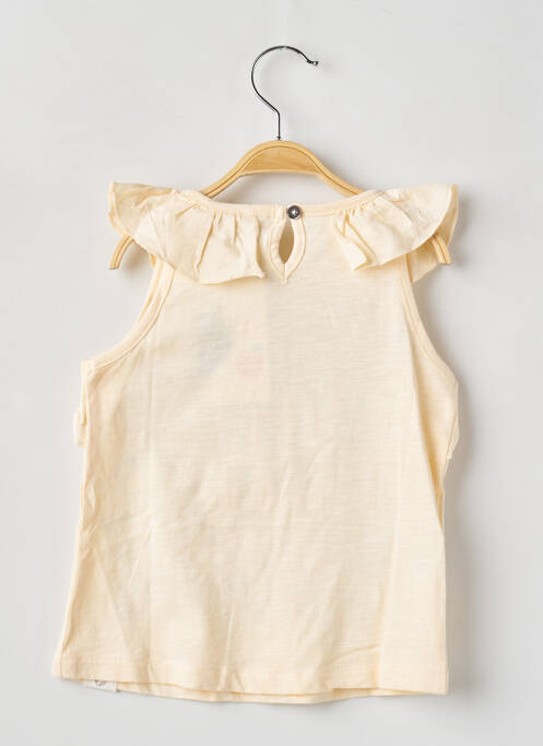 T-shirt fermeture boutonnée au dos manches courtes beige BOBOLI fille