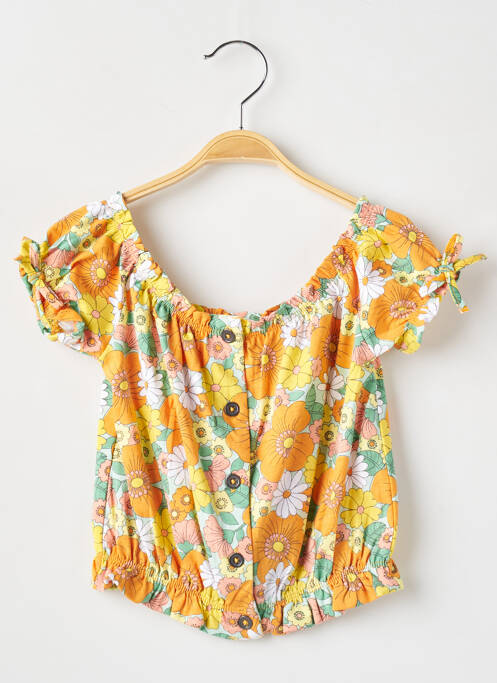 Blouse manches courtes manches courtes jaune BOBOLI fille