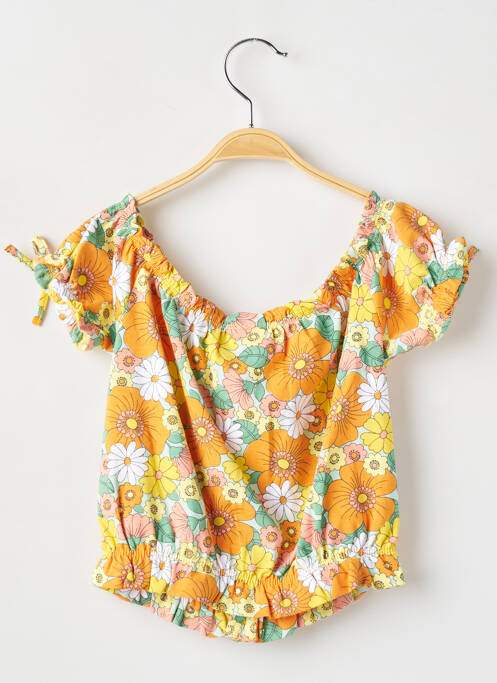 Blouse manches courtes manches courtes jaune BOBOLI fille