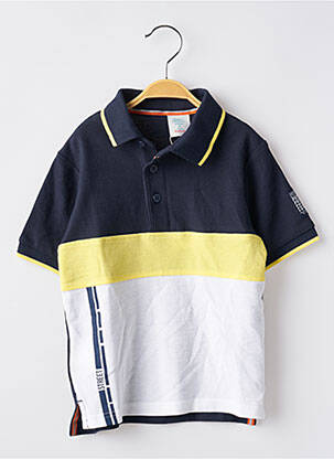 Polo stretch manches courtes bleu BOBOLI garcon