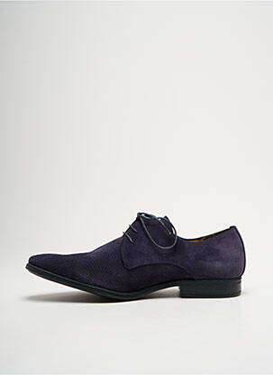 Derbies nubuck talon bas bleu BRETT & SONS homme