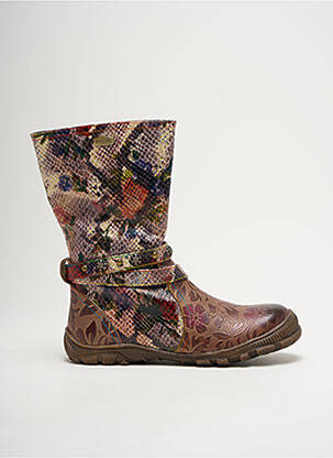 Bottes impression bout rond marron LAURA VITA fille