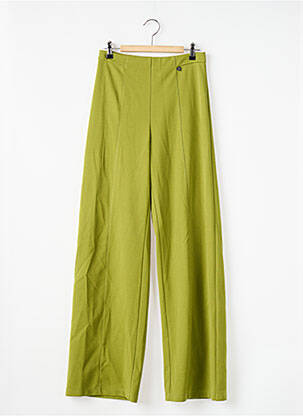 Pantalon droit taille élastique vert AMELIE & AMELIE femme