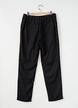Pantalon droit taille élastique noir MANGO femme