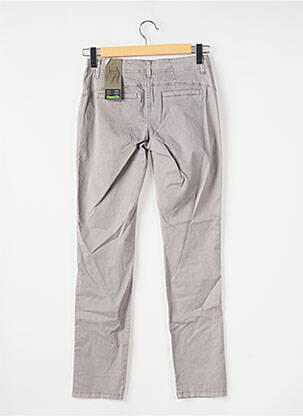 Pantalon chino fermeture zippée sous rabat boutonné taille normale gris STREET ONE femme