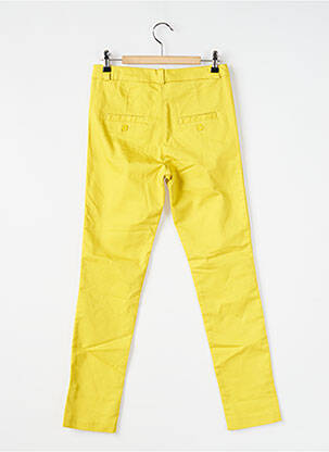 Pantalon slim poches jaune MANGO femme