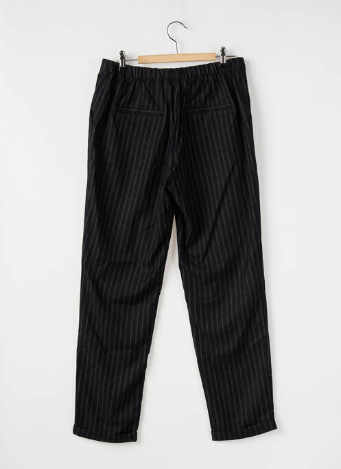Pantalon droit taille élastique noir MANGO femme