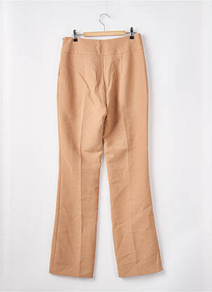 Pantalon droit tissage crêpe taille haute beige IRIS MITTENAERE FOR MORGAN femme