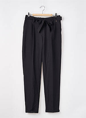 Pantalon chino poches taille haute noir AMELIE & AMELIE femme