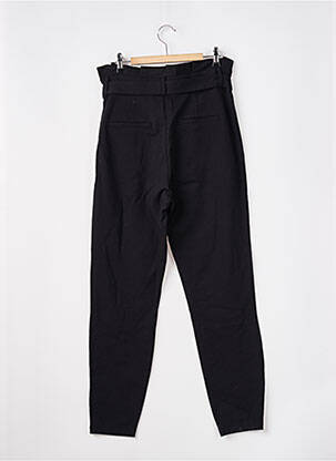 Pantalon chino fermeture zippée sous rabat avec crochet taille haute noir VERO MODA femme