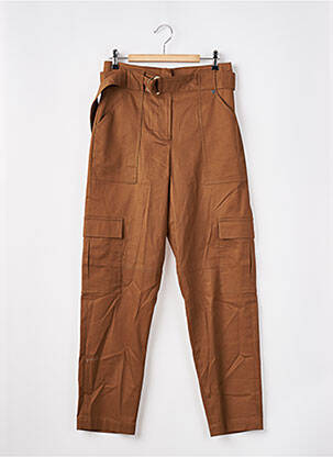 Pantalon cargo taille haute taille haute marron KOCCA femme