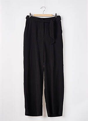 Pantalon droit tissage crêpe taille haute noir VERO MODA femme