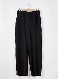 Pantalon droit tissage crêpe taille haute noir VERO MODA femme